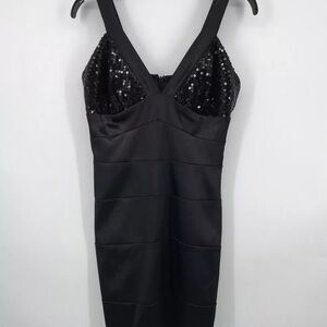 Elegant Black Sequin Dress